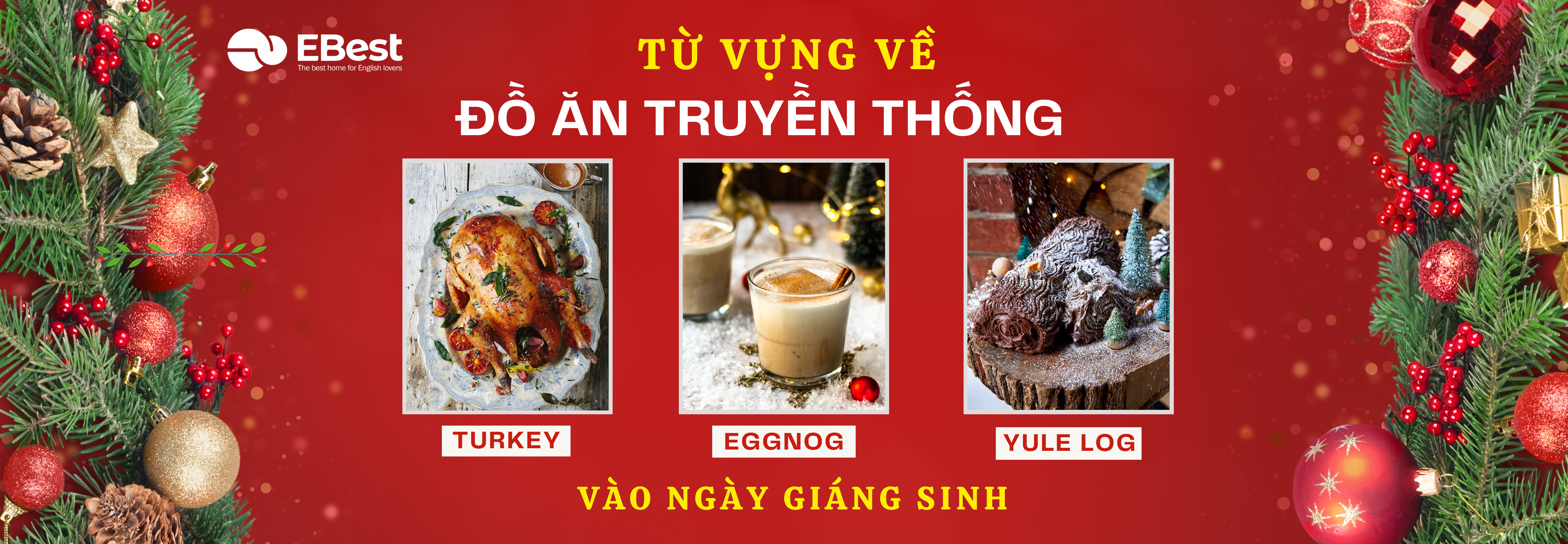 Từ vựng về đồ ăn truyền thống vào ngày Giáng sinh