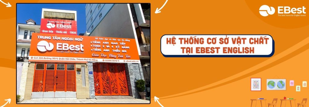 Hệ thống cơ sở vật chất tại EBest Góc thư viện và học kèm trung tâm tiếng Anh Đà Nẵng