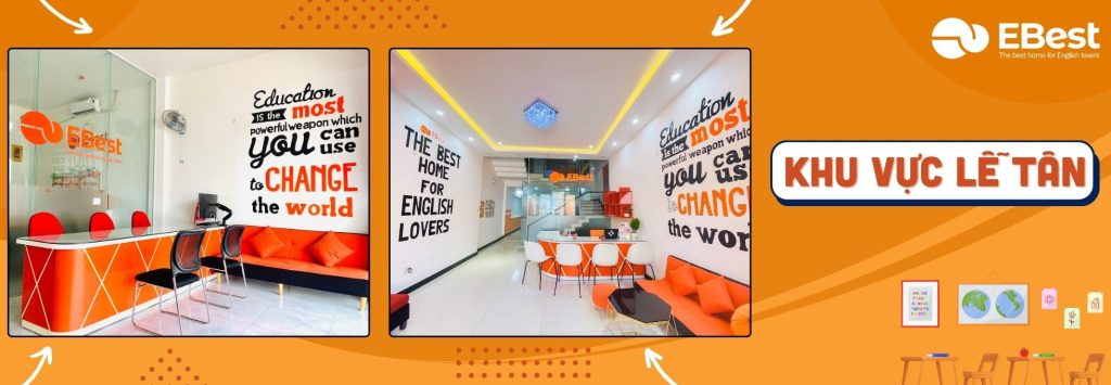 Khu vực Lễ tân trung tâm tiếng Anh Đà Nẵng
